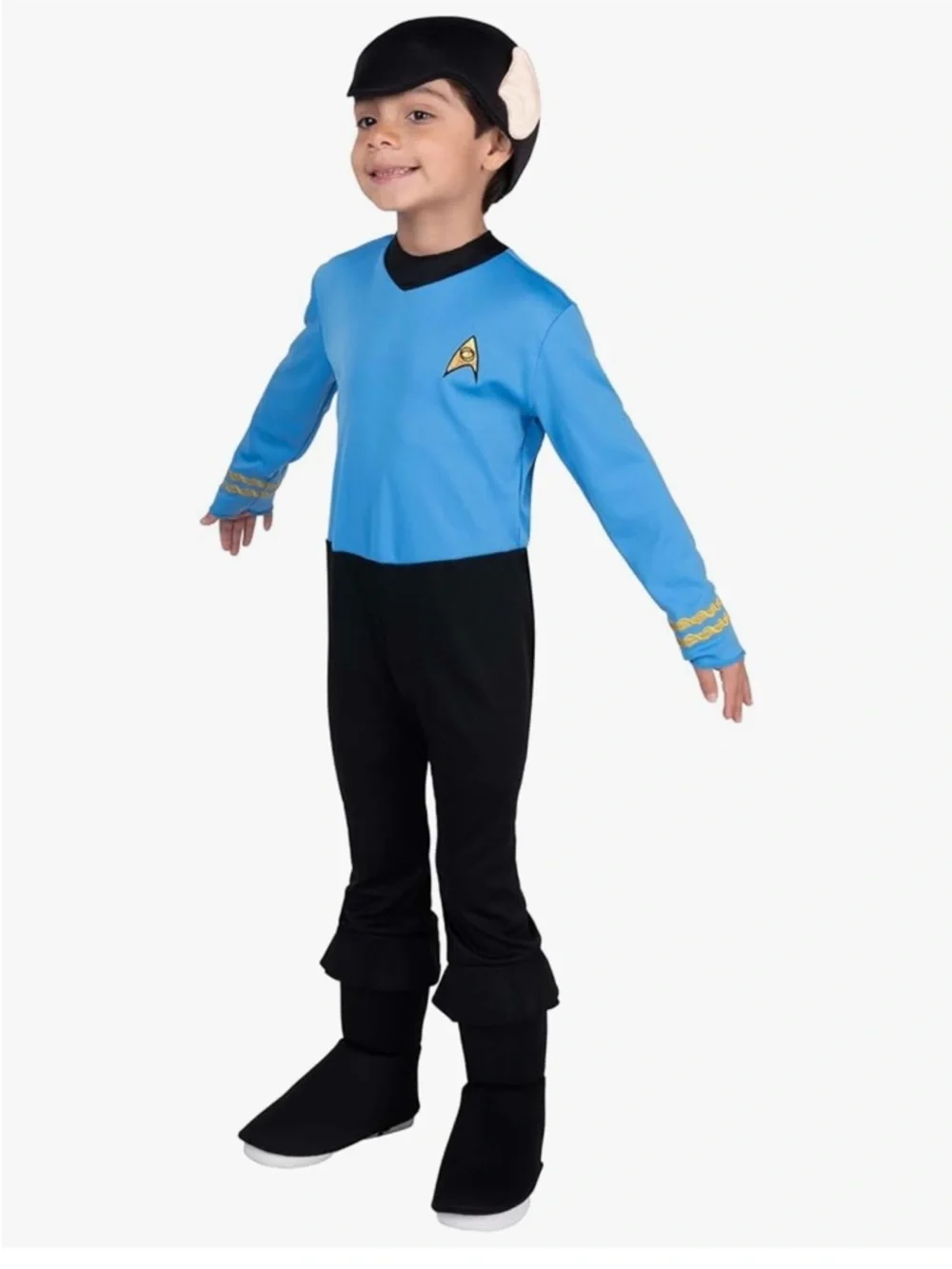 Star Trek Toddler 3T-4T Spock  Jumpsuit with Boot Covers plus Headpiece